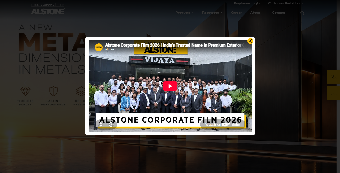 Alstone India — Manufacturing project screenshot