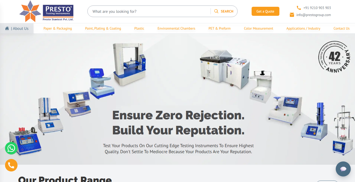 Prestogroup interface screenshot