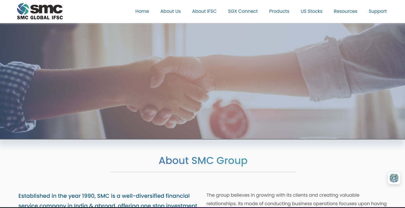 SMC Group (Finance & Capitals) interface screenshot